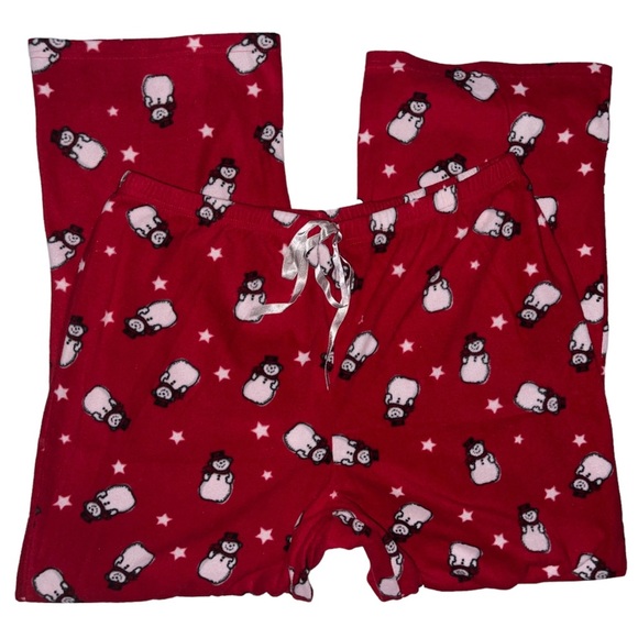 Women’s Red Snowman Pattern Croft & Barrow Pajama Bottoms ❤️ - Picture 1 of 17
